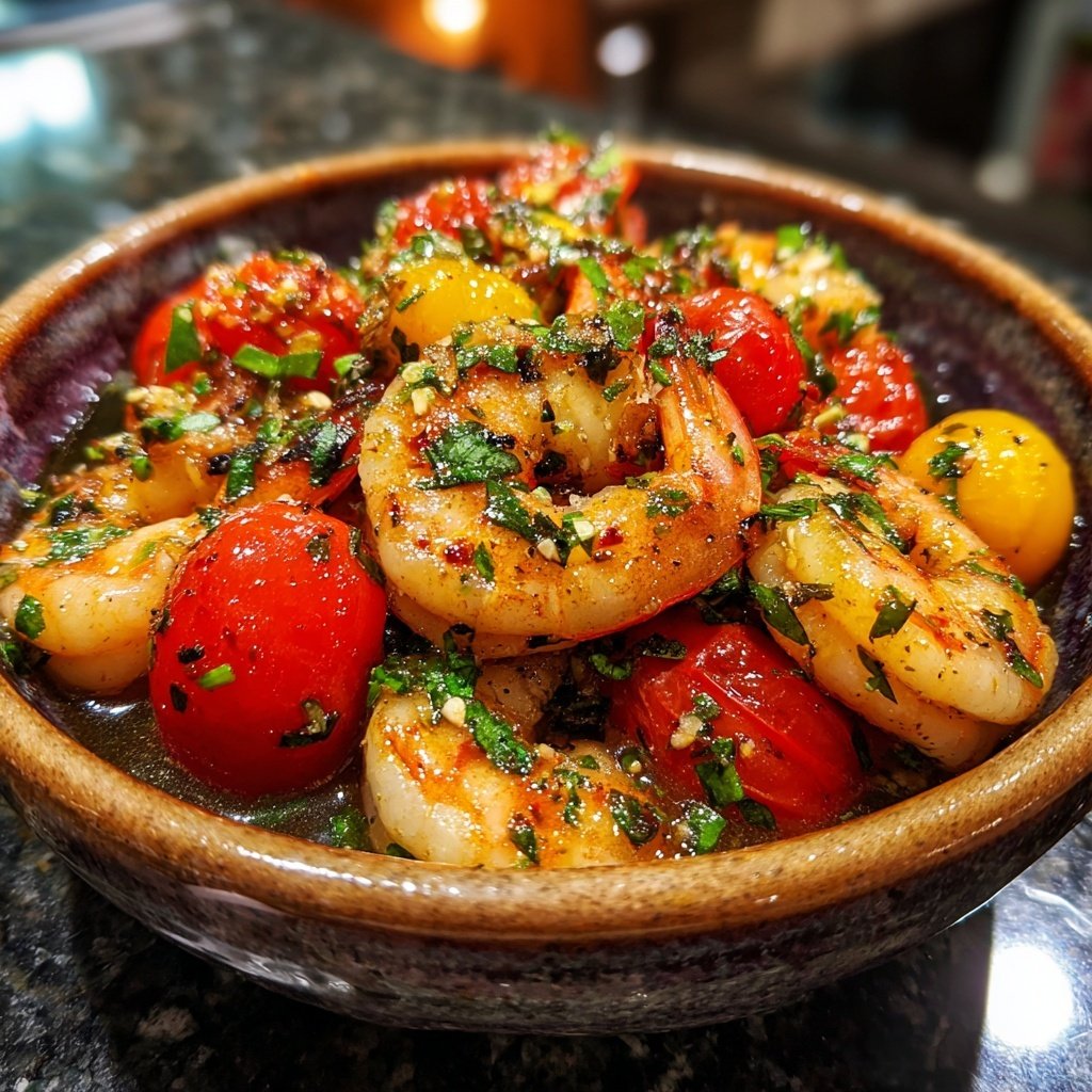 Mediterranean Garlic Shrimp Bowl