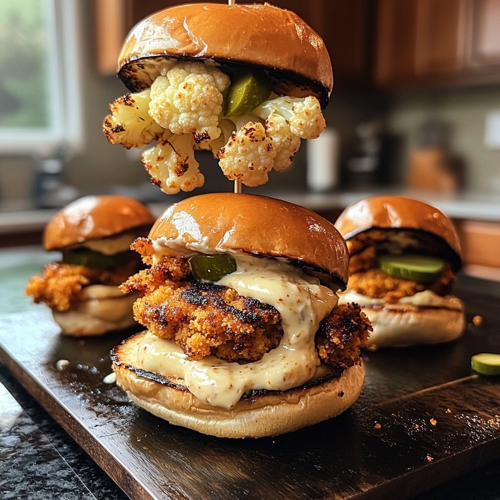 Sliders with Crispy Cauliflower