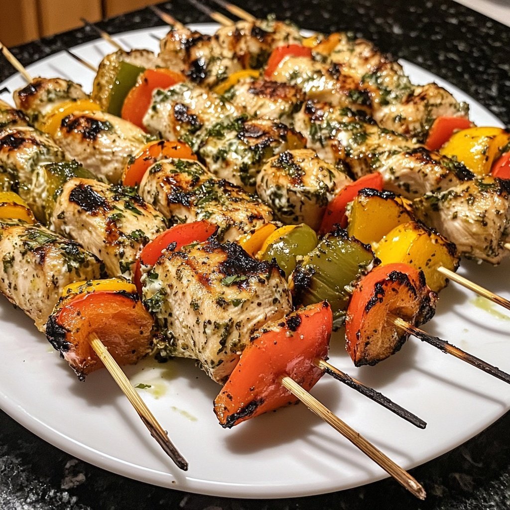 Greek Chicken Souvlaki with Tzatziki Sauce