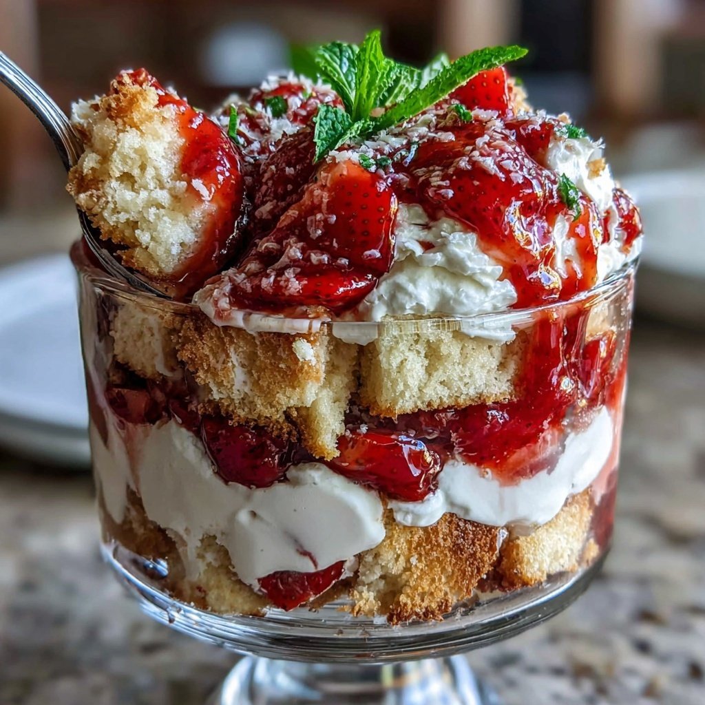 Strawberry Shortcake Trifle Dessert