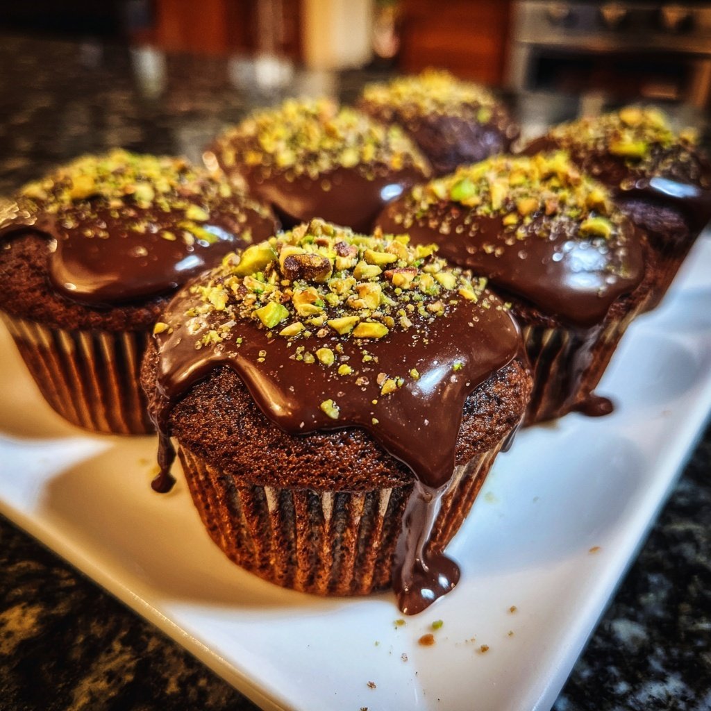 Chocolate Pistachio Cupcakes