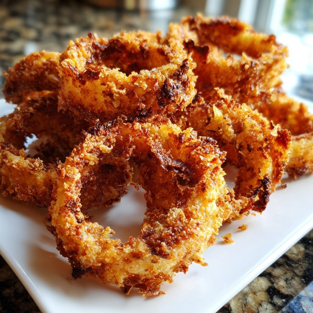 Super Bowl Appetizer Baked Onion Rings