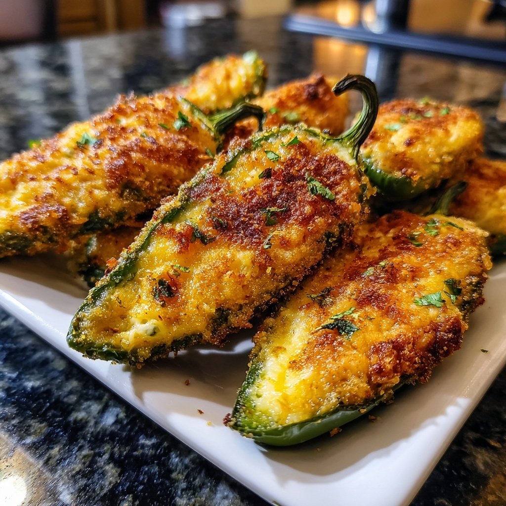 Jalapeno Poppers with Cheddar Herb Filling