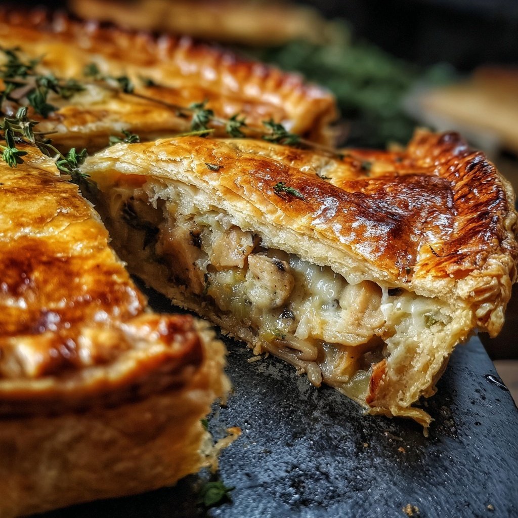 Sunday Mushroom and Leek Pie