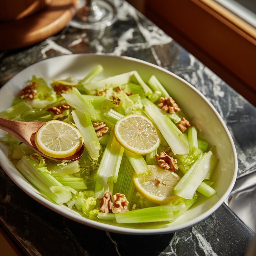 Celery Salad With Lemon Dressing