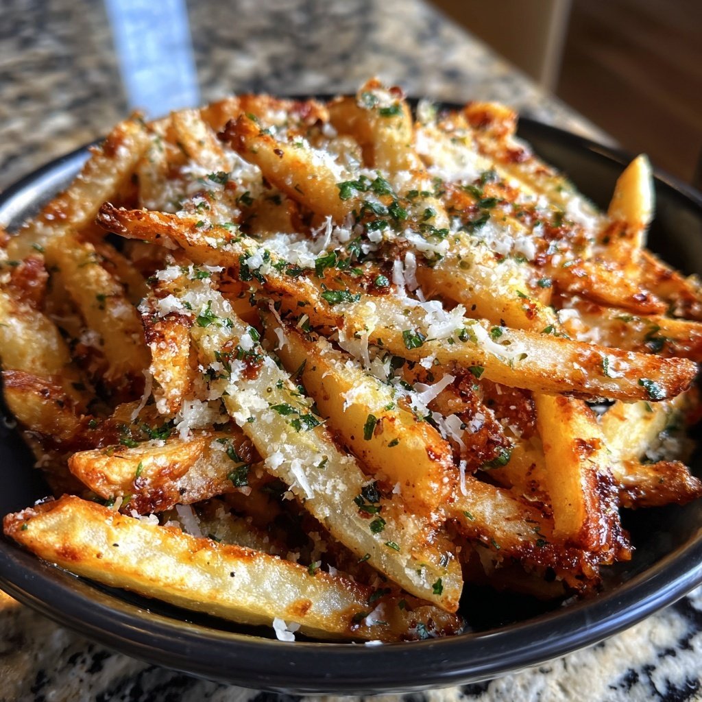 Super Bowl Appetizer Garlic Parmesan Fries